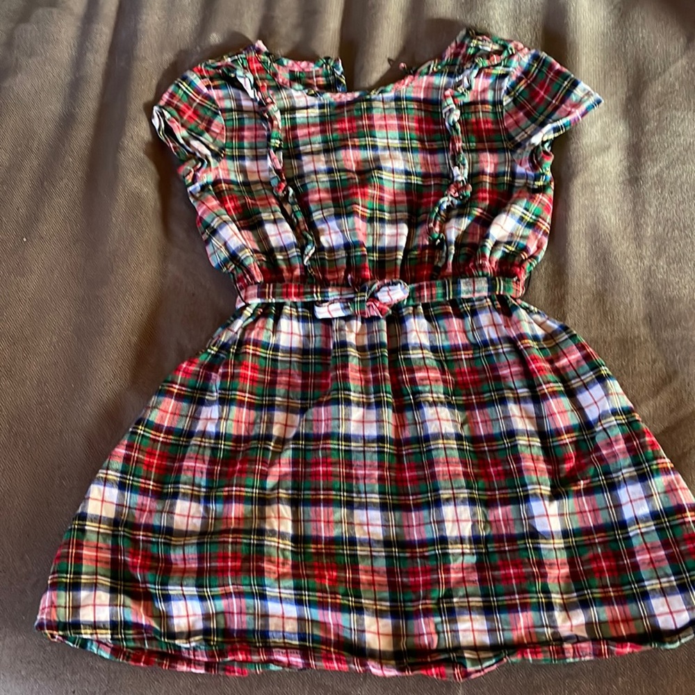 Gap short sleeve Christmas flannel dress.
